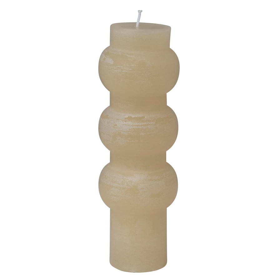 Cream Unscented Totem Pillar Candle