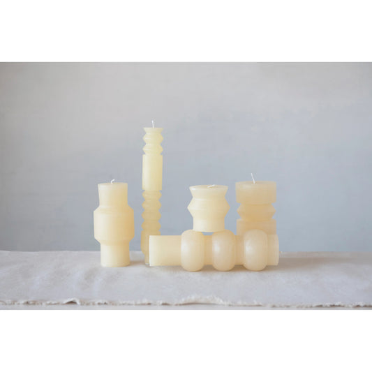 Cream Unscented Totem Pillar Candle