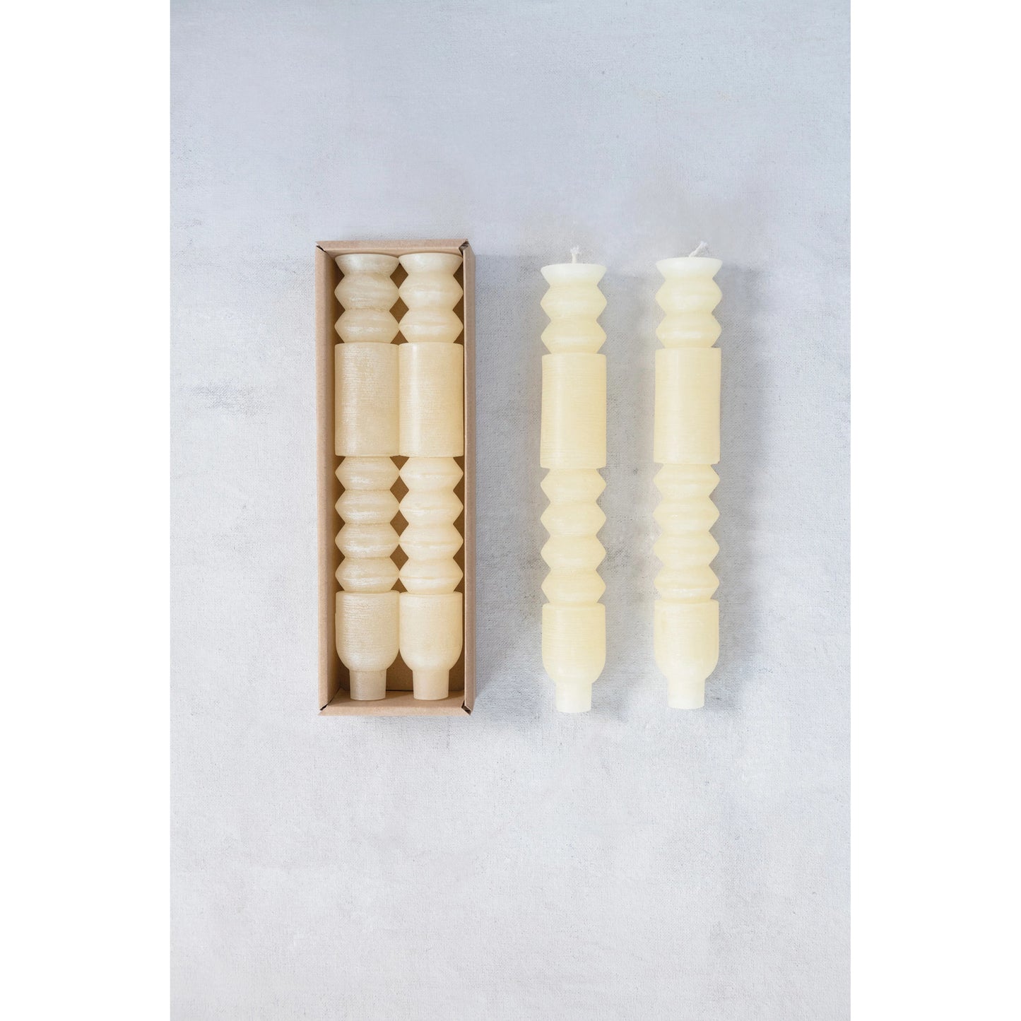 Set of 2 Unscented Taper Candles