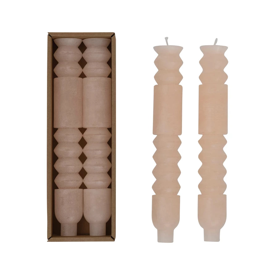 Set of 2 Unscented Taper Candles