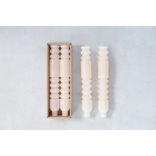 Set of 2 Unscented Taper Candles