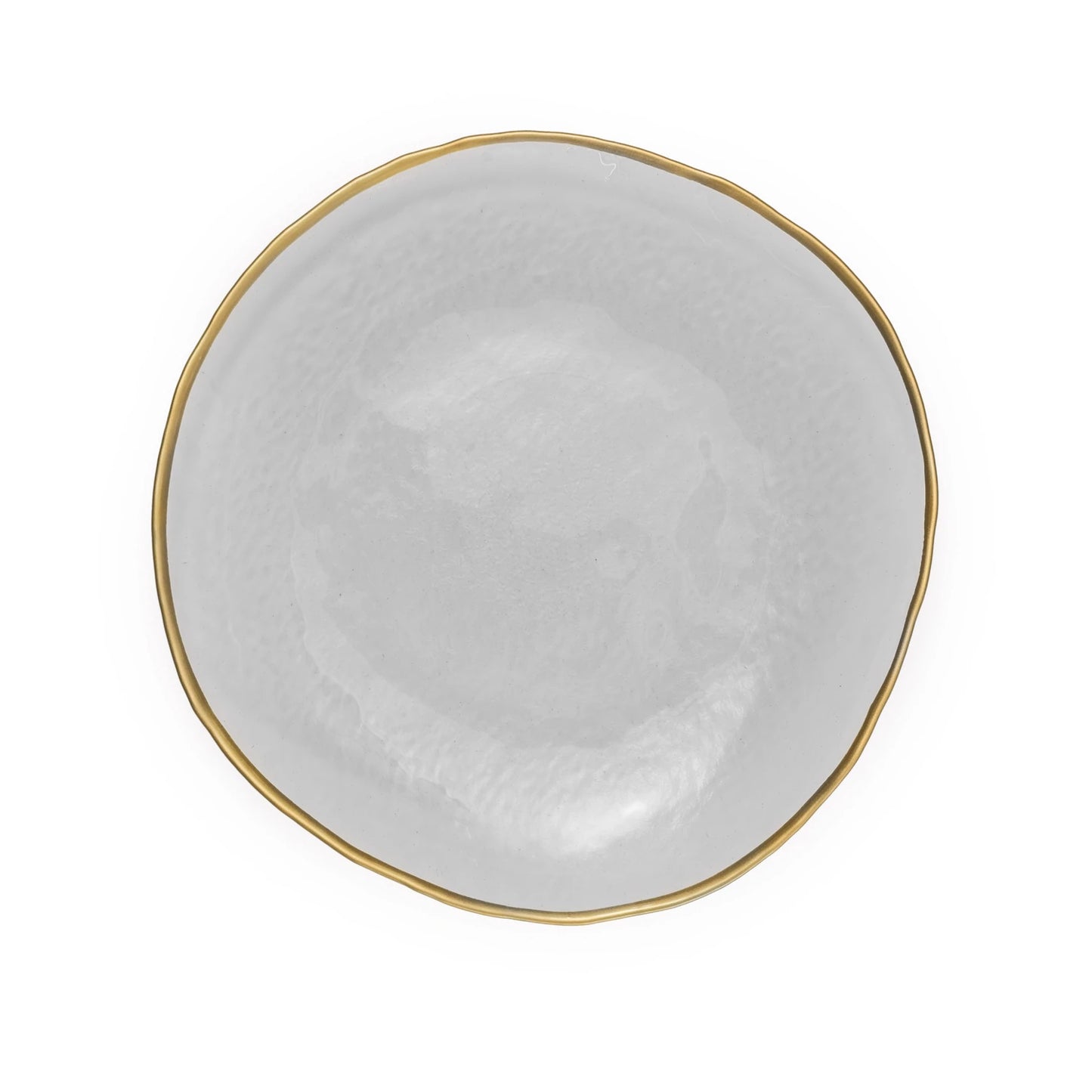 Gold Rim Clear Dinner Plate