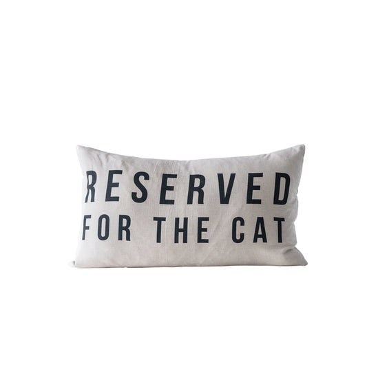 "Reserved" Pet Cotton Lumbar Pillow