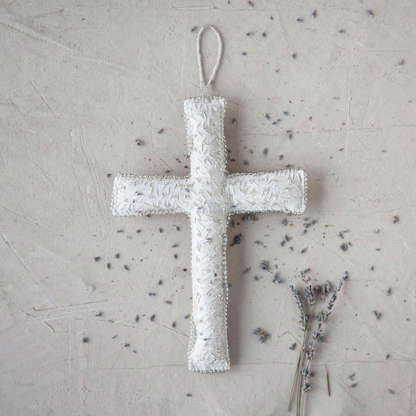 Beaded Fabric Cross