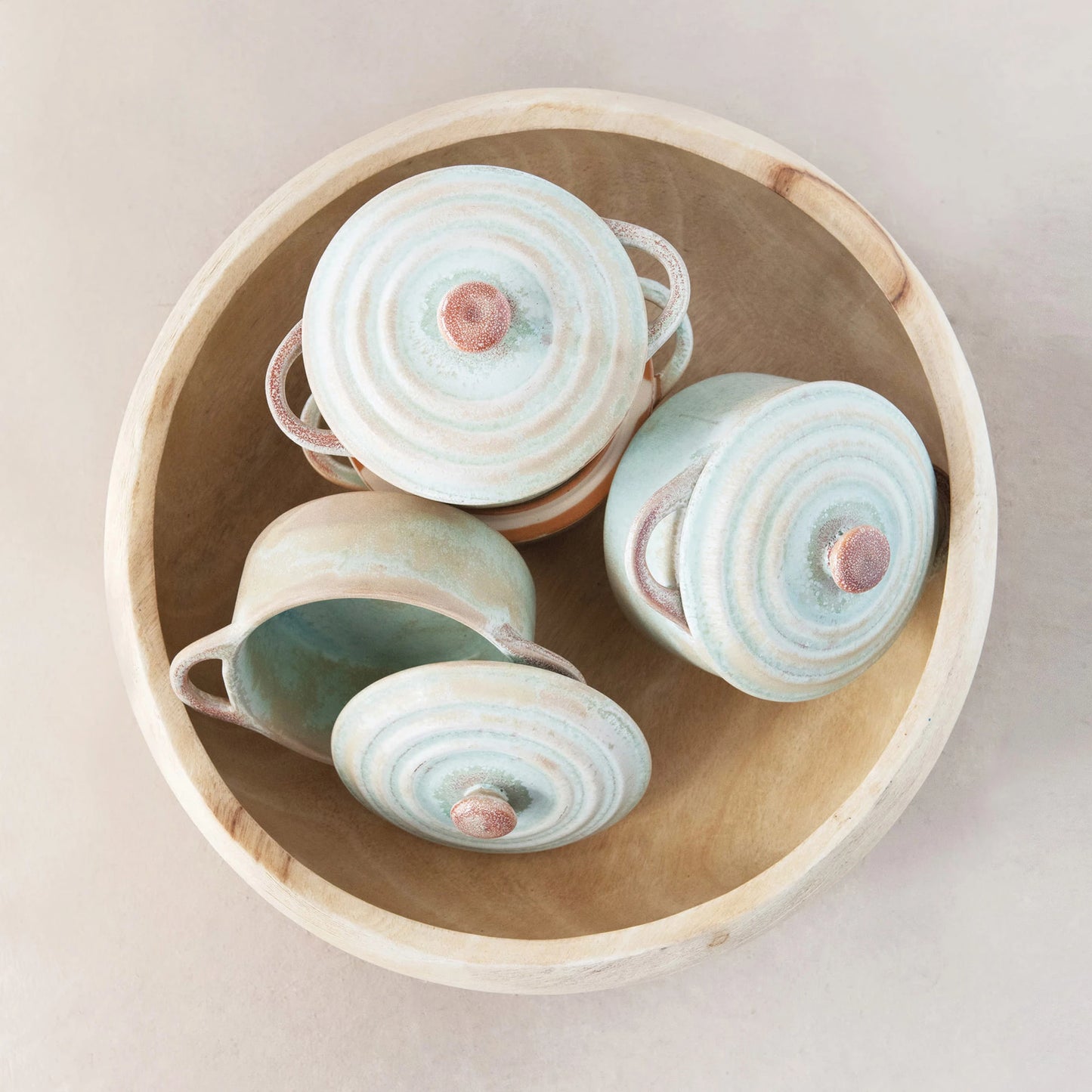 Blue Glaze Stoneware Mini Baker