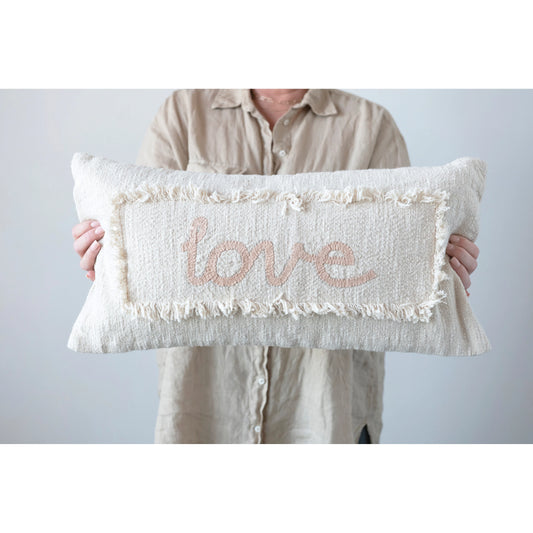Cotton "Love" Pillow