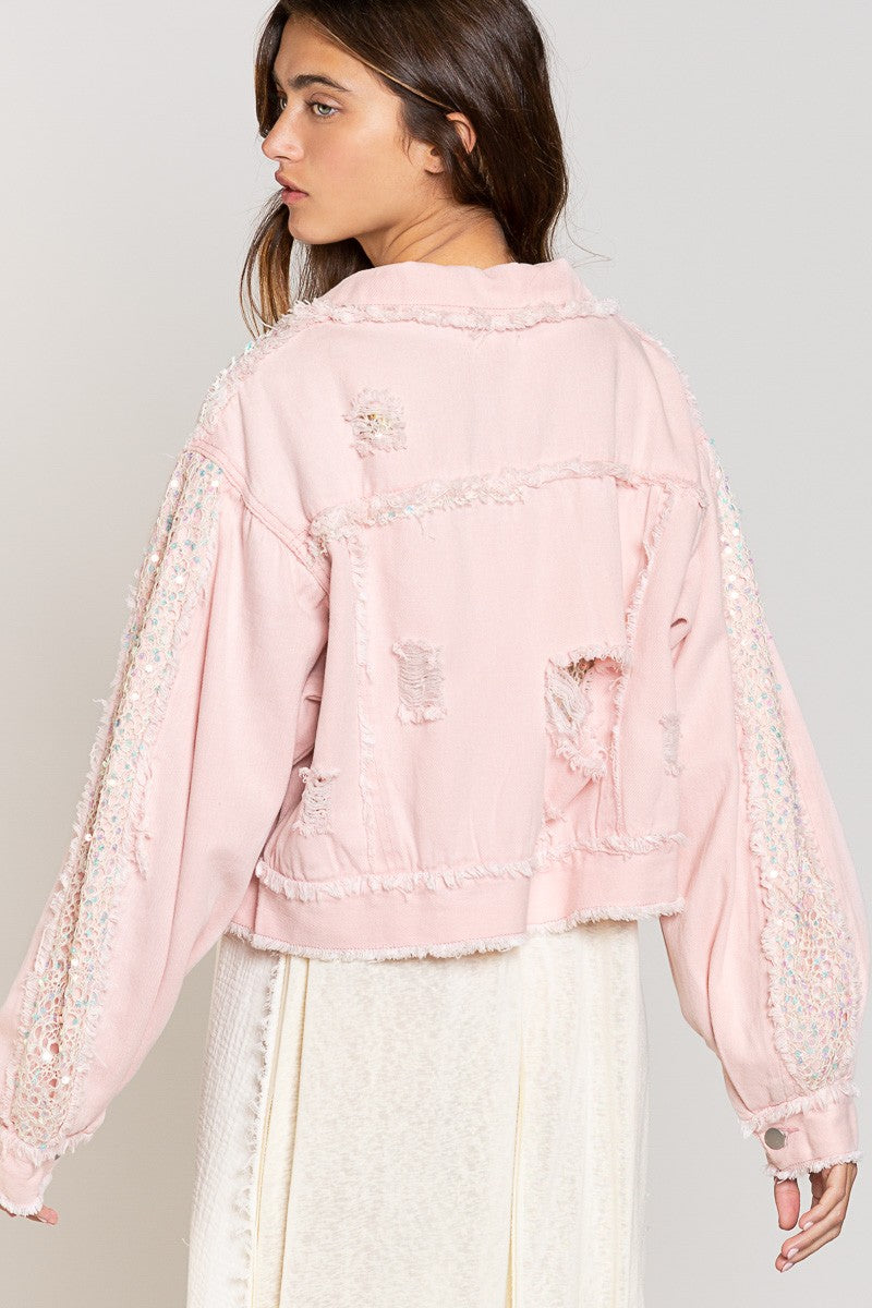 Light Pink Sequin Jacket