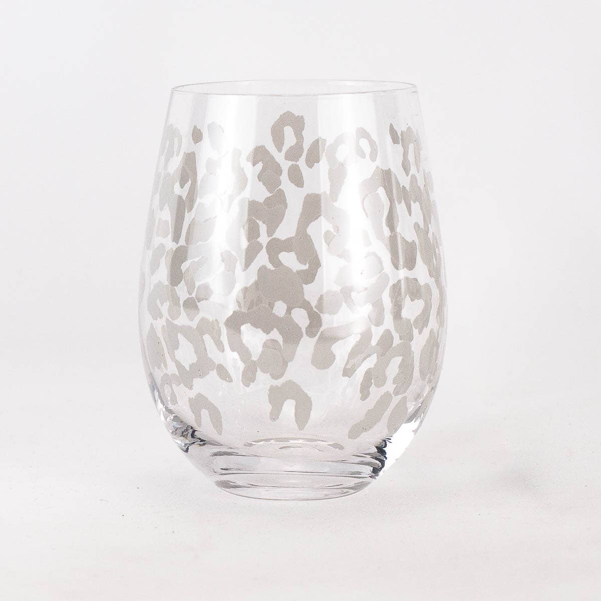 Silver Leopard Wine Glass