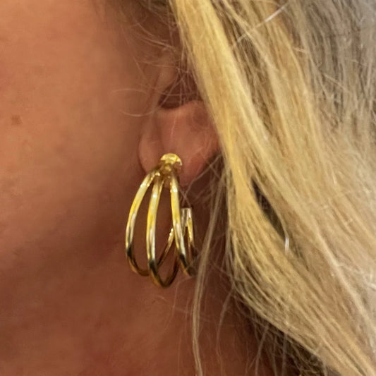 Claire Triple Hoops