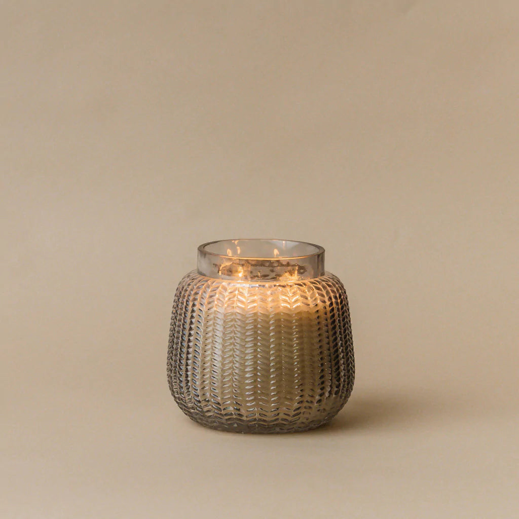 Red Currant Grey Glass Candle