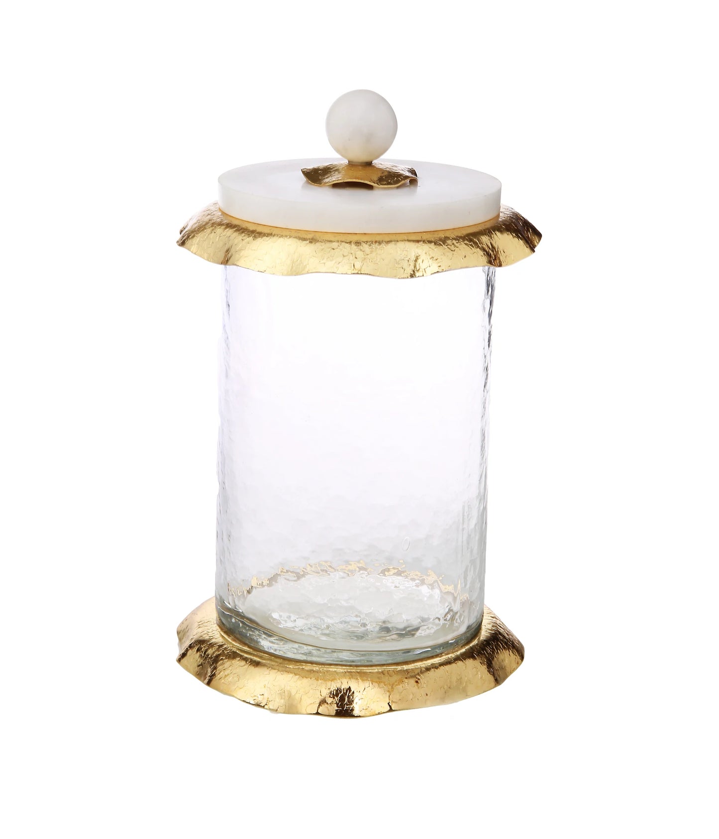 Marble & Gold Glass Canister