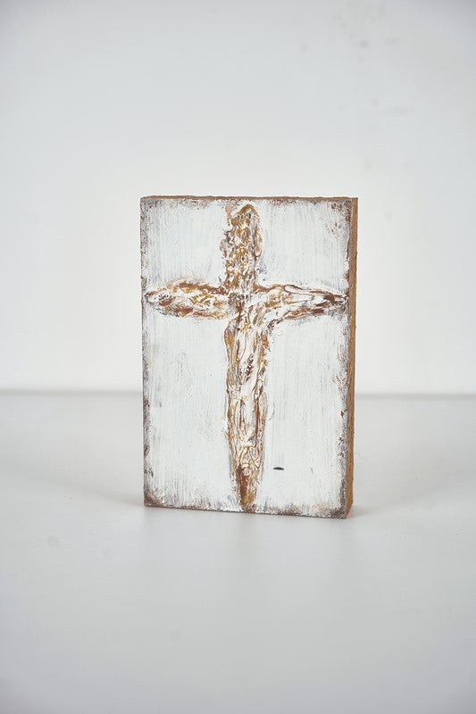 4x6 Wood Textured Cross